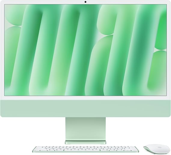 Apple iMac All-in-One Desktop Computer with M4 chip with 8-core CPU and 8-core GPU: Built for Apple Intelligence, 24-inch Retina Display, 16GB Unified Memory, 256GB SSD Storage; Green