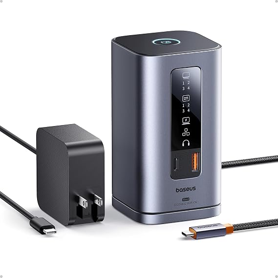 Baseus Spacemate 11-in-1 Docking Station with Power Supply for 3 Monitors