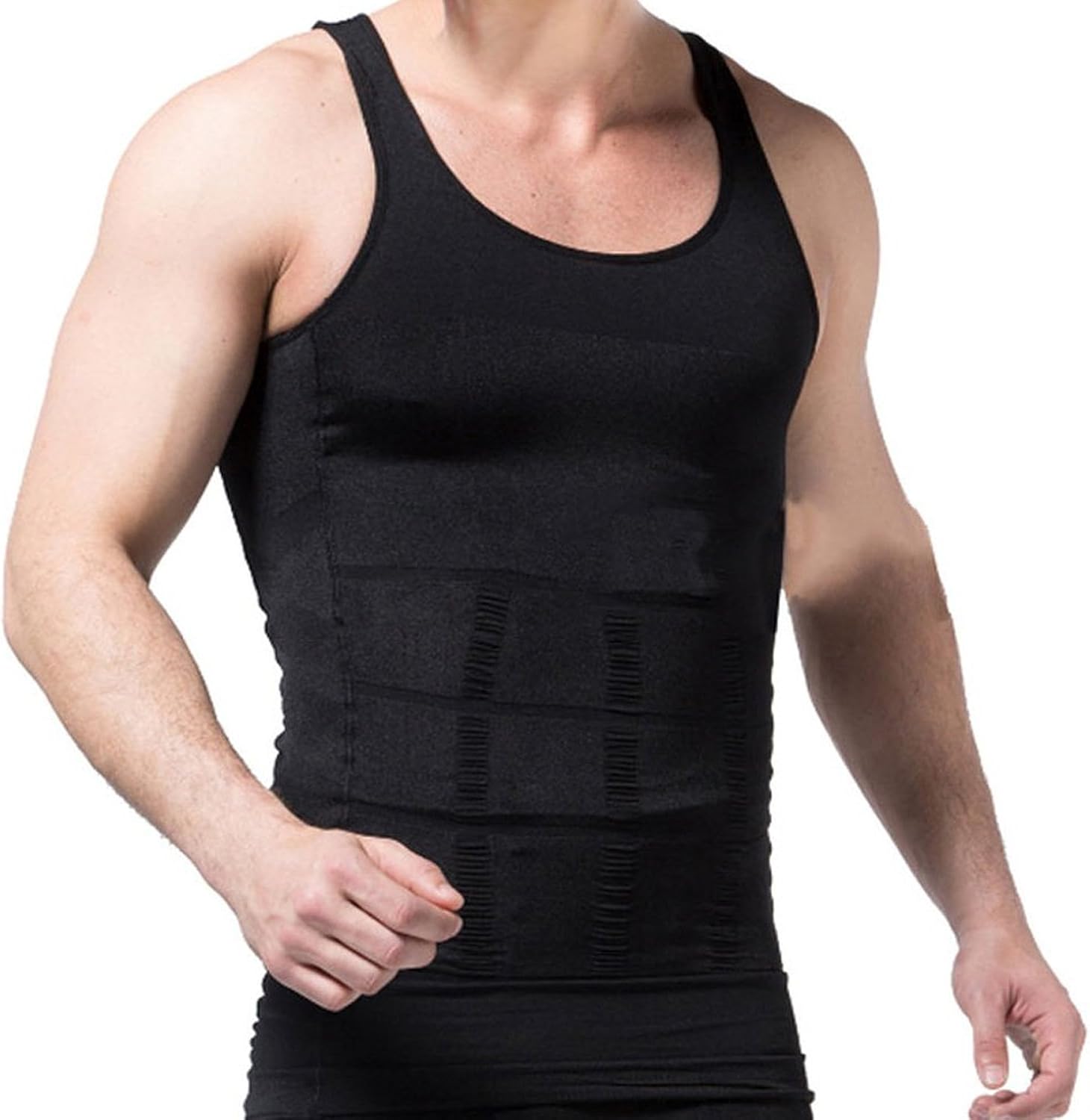 Men&amp;#39;s Slimming Vest Warm Instant Weight Loss Belly Fat Love Handles Remover Body Shaper Firms Abdomen Back Support Compression Fit Gynecomastia