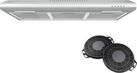 CIARRA 30 inch Range Hood with Carbon Filters Under Cabinet Ductless Vent Hood for Kitchen Stove Hood with 3 Speed Exhaust Fan in Stainless Steel