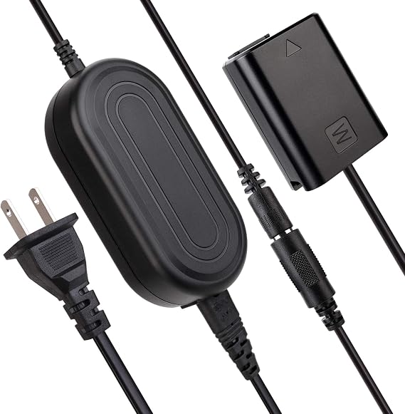 AC-PW20 AC Power Supply Adapter + DC Coupler Dummy Battery. | Replace NP-FW50 Battery for Sony a7000 A6500 A6400 A6300 A6100 A5100 A5000 A7 A7II A7RII A7SII A7S A7S2 A7R A7R2 Cameras