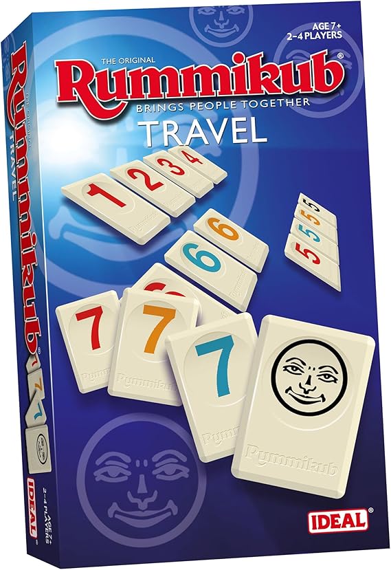 Rummikub | IDEAL | Travel game: Brings people together | Family Strategy Games | For 2-4 Players | Ages 7+