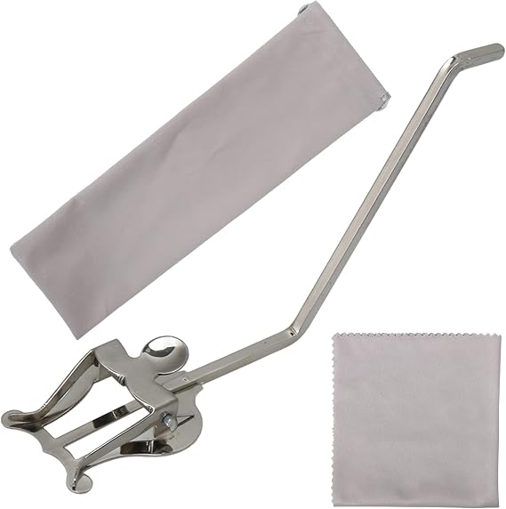 ETFBUY Marching Sax Lyre for Alto & Tenor Saxophones | 0.16" Square Socket | 4.33" Straight Shaft Length | Nickle-Plated Finish