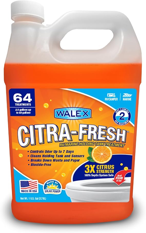 Walex Citra-Fresh Liquid RV Toilet Treatment - Citrus Scent, 1 gal