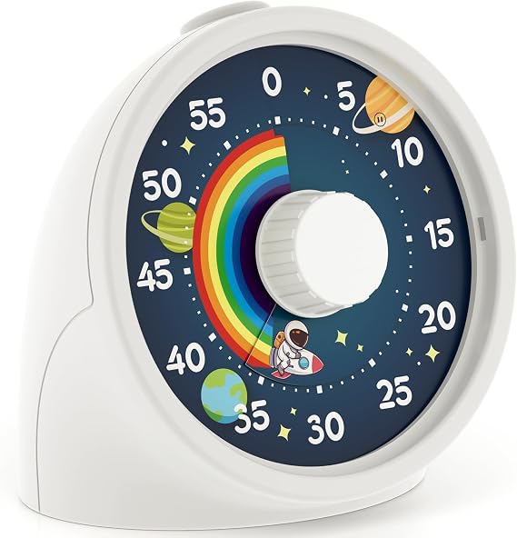 BellMan Visual Timer with Pause Button, Time Management Tool, Design for Home, Office and Gift, Rocket
