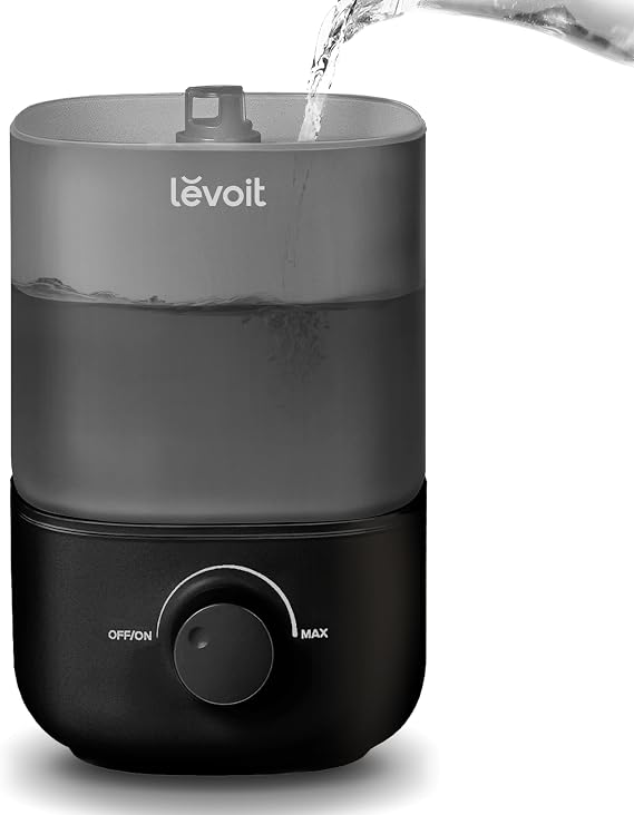 Levoit Humidifiers for Bedroom,Top-Fill Ultrasonic Cool Mist Humidifier