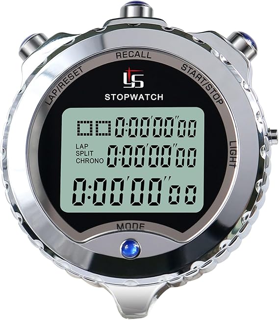 Stopwatch Timer Digital Stopwatch with Large Display & Buttons Handheld Timer Sports Chronograph Stopwatch Digital Timer