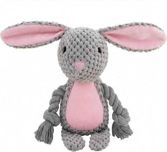 Speedy Panther Easter Bunny Plush Dog Toy, Soft Chew Toy with Stuffing, Easter Gift for Small Medium Large Dogs and Puppies