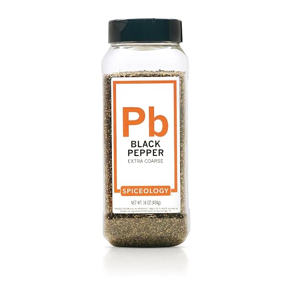 Spiceology Extra Coarse Ground Black Pepper, 16 oz | Bulk Pepper, For Home Cooks, Chefs, and Professional Kitchens