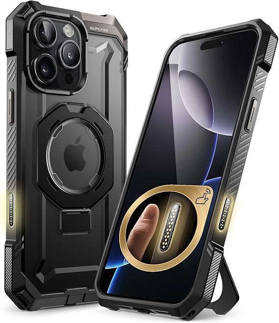 SUPCASE for iPhone 16 Pro Max Case with Camera Control Button, Black