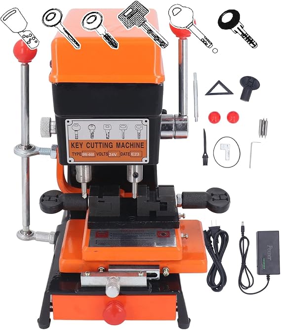 Key Cutting Machine/Vertical Copy Machine, 5 Duplicating Types +Easy to Operate +Powerful Motor - Ideal for Beginners to Duplicate Keys