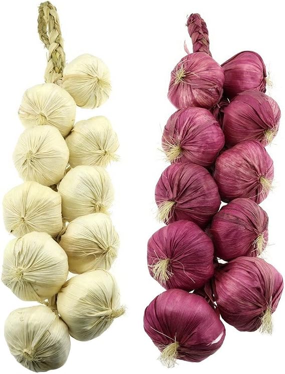 Gresorth 2 Pcs Artificial Onion String Fake Vegetable Garlic Decoration