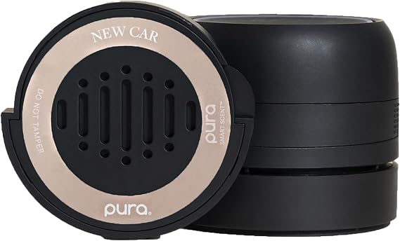 Pura Car Pro Smart Fragrance Diffuser with 1 Refill, New Car Fragrance | Rechargeable, Cordless, Portable Smart Car Diffuser with USB-C Cable, Start and Stop Accelerometer Detects Motion