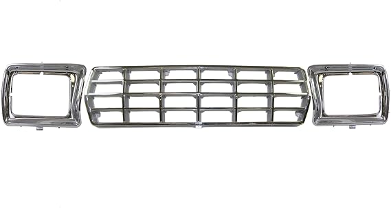 78-79 Ford Pickup/Bronco Grille + Headlight Door Chrome 3Pcs FO1200111 FO2513115 FO2512114 c