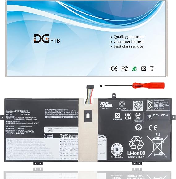 L21C4PH0 L21D4PH0 L21B4PH0 laptop Battery for Lenovo IdeaPad Yoga 9 14IAP7 Series SB11D97139 5B11D97140 5B11D97141 5B11D97146 5B11D97142 SB11D97143 SB11D97144 SB11D97145 15.52V 75Wh/4835mAh/4-Cell