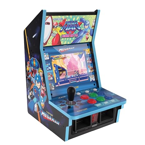 Evercade Alpha Mega Man Bartop Arcade - Pre-assembled unit with Competition-Grade Arcade Controls + 8 High-Resolution IPS Screen
