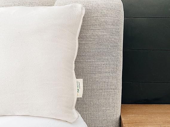 The Futon Shop Queen Size Organic Cotton Pillow, Perfect Pillow for Side Sleepers, Pillow for Neck and Shoulder Pain, Pillows Queen Size Set of 2 or Bed Pillows Standard Size Set of 2.