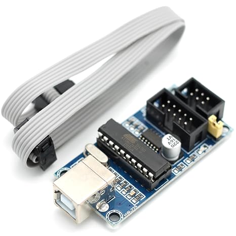 USBtinyISP AVR ISP Programming Device for Arduino ATtiny ATmega Microcontroller Programming & Flashing by Bootloader