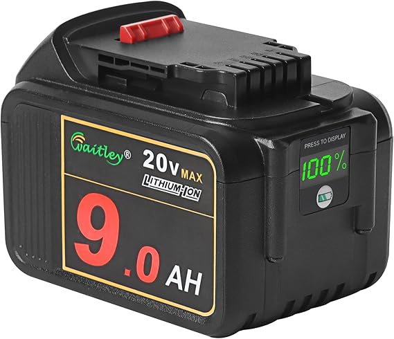 waitley 20V 9.0Ah Replacement Battery Compatible with Dewalt Tools | Lithium-Ion Battery Compatible With Dewalt DCB209 DCB200 20V Cordless Power Tools Not Made in Dewalt