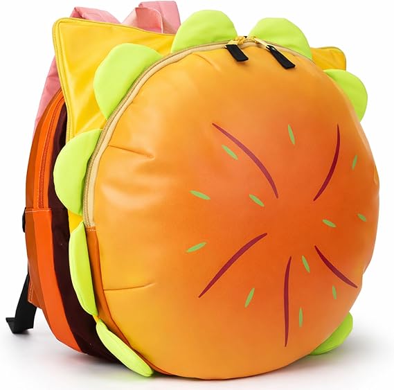 Cheeseburger Backpack, Hamburger Backpack, Burger Food Shaped Novelty Bag