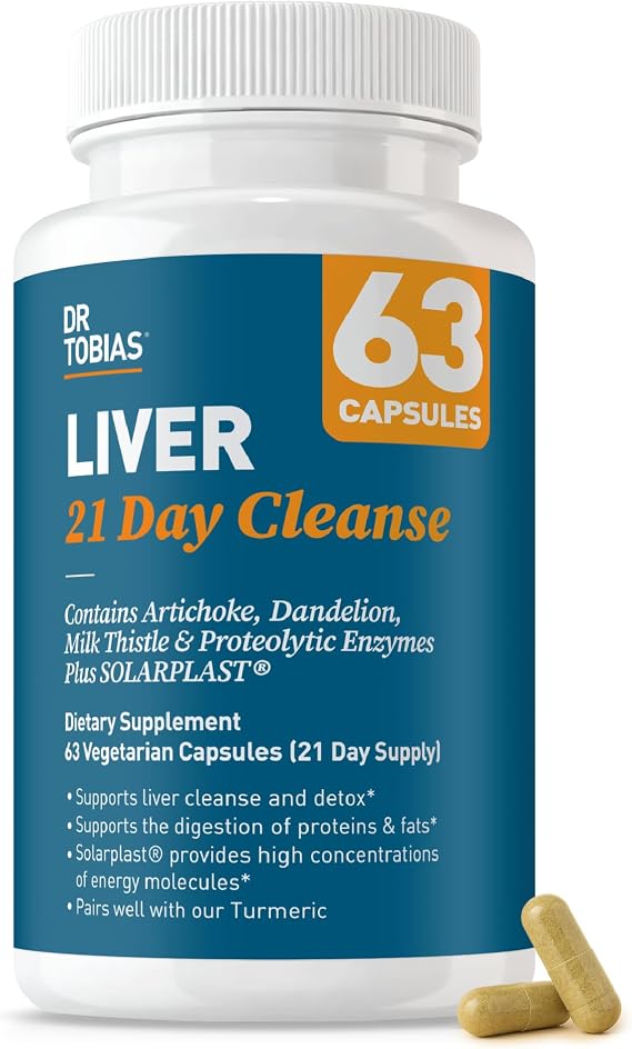 Dr. Tobias Liver 21 Day Cleanse 63 Capsules | Herbal Liver Detox Cleanse