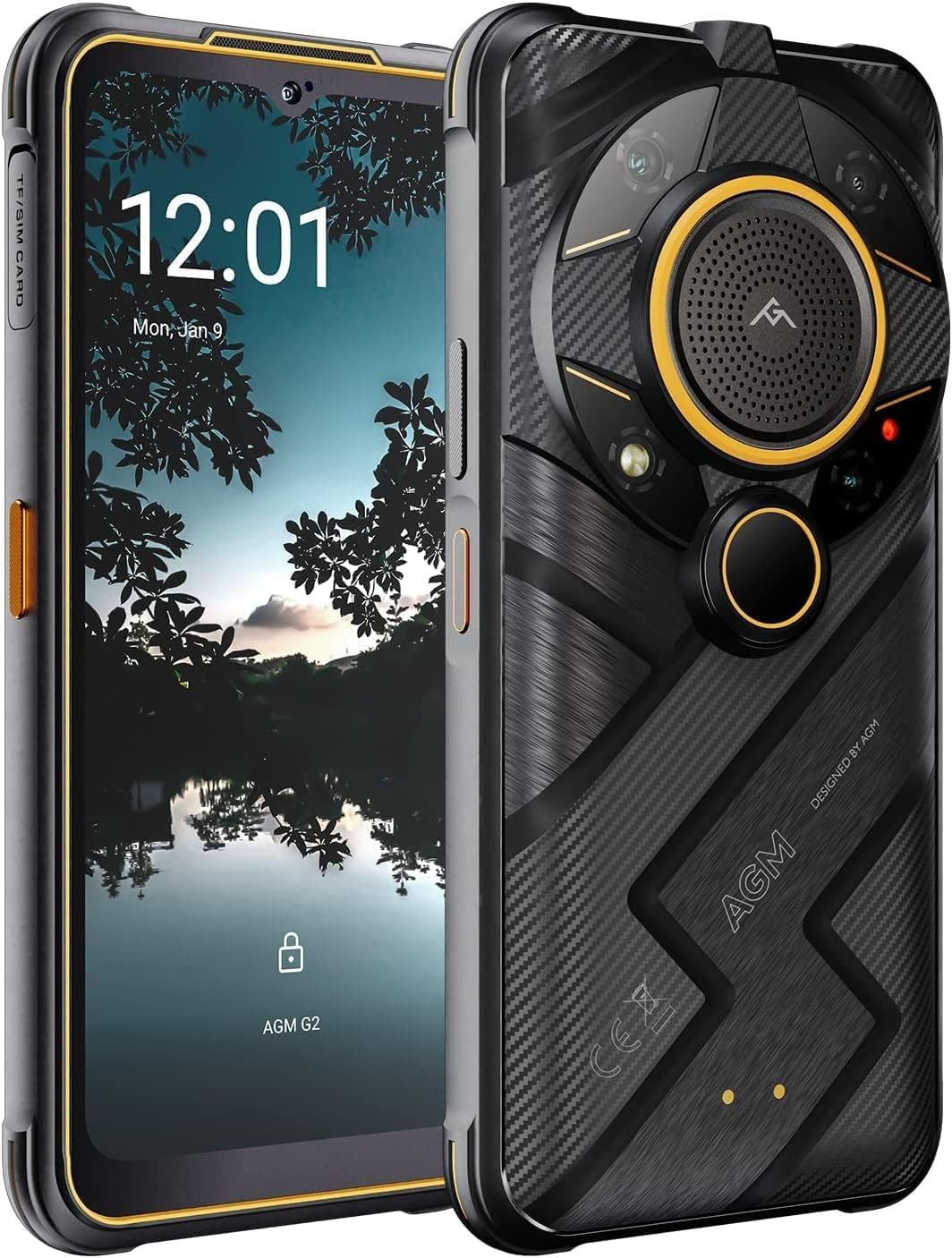 AGM G2 Rugged Smartphone Unlocked, Rugged Phone, Qualcomm® QCM6490 5G Rugged Smartphone, Rugged Cell Phone 6.58" FHD 120Hz Display, 7000mAh Battery 8G256G, IP68IP69K, Flash Light