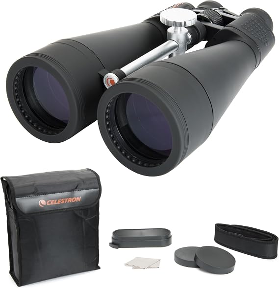 Celestron 71018 SkyMaster 20x80mm Porro Prism Binoculars with Multi-Coated Lens, BaK-4 Prism Glass and Carry Case, Black