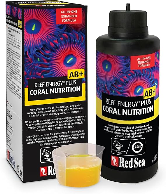 Red Sea Reef Energy Plus AB+ Coral Food 500 ml for Aquarium Coral Feeding, Coral Feeding, 500 g