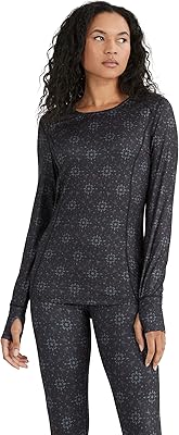 Terramar Womens Cloud Nine 4-Way Stretch Brushed Scoop
