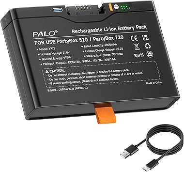 Replacement Battery Compatible with JBL PartyBox 520 and PartyBox 720, for Boombox 4 Portable Speaker, PN FG6CELL21700G