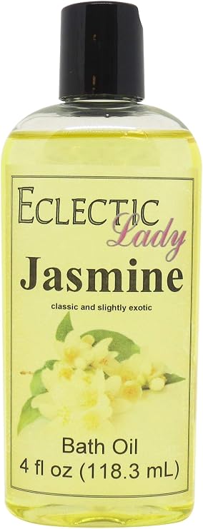 Jasmine Bath Oil, Scented Body Oil, Relaxing, 4 oz