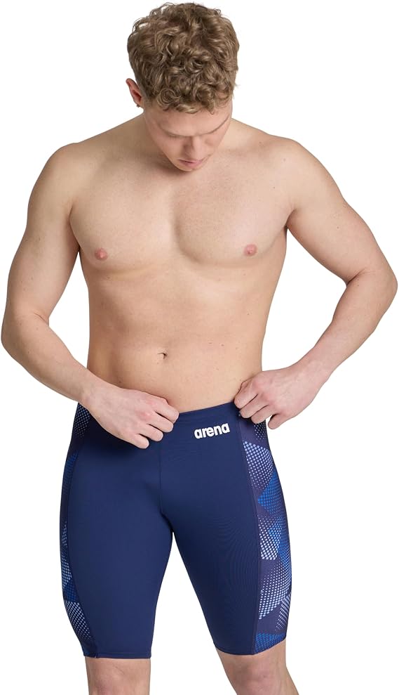 Arena Men's Performance Halftone Team Print Swim Jammer Intensive Training Bathing Suit