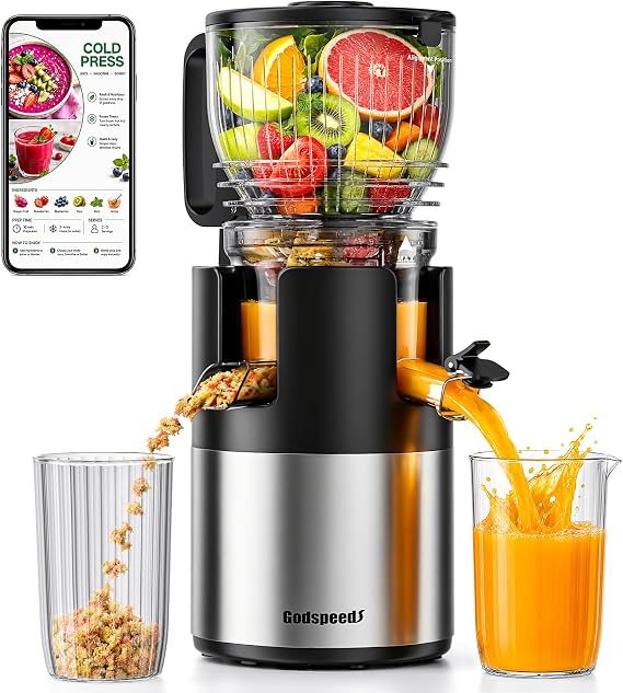 Godspeeds 6-inch Chute Cold Press Juicer Machine