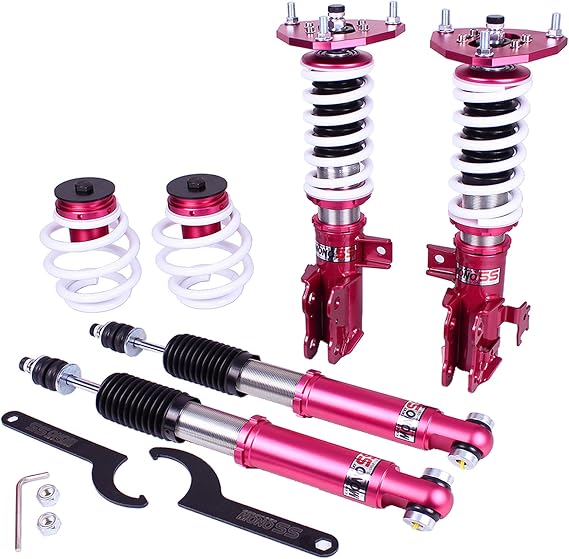 Godspeed MSS0920-D MonoSS Coilover Lowering Kit, Fully Adjustable, Ride Height, Spring Tension And 16 Click Damping, compatible with Scion xB (AZE151) 2008-15