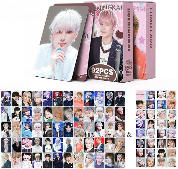 MXP TXT Personal Photocards 'MOA' 60Pcs Postcards + 32Pcs stickers Taehyun Soobin Beomgyu Yeonjun Hueningkai Photo Cards(Hueningkai)
