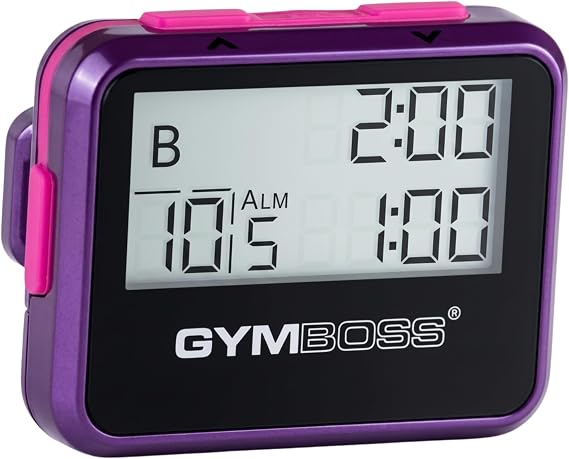 Gymboss Interval Timer and Stopwatch - VIOLET/PINK METALLIC GLOSS