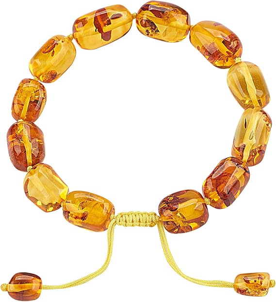 Baltic Amber raw Bracelet Gift Set -100% Certified and Authentic Premium Quality Raw Baltic Amber-True amber stone bead