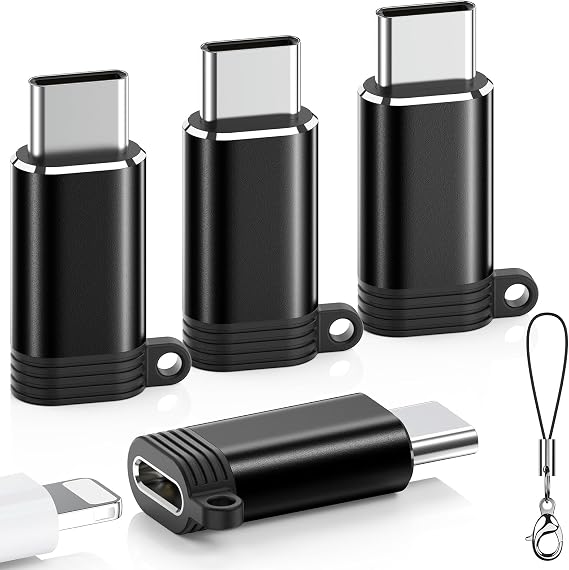 LERTOSEN Lightning to USB C Adapter 4 Pack