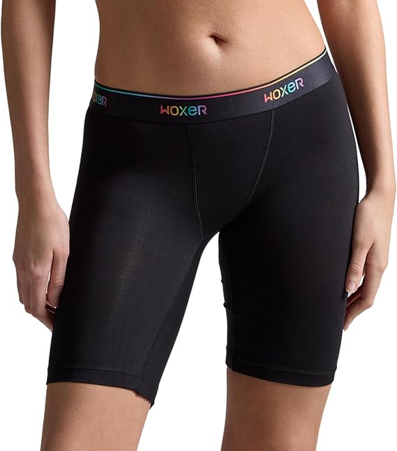 Woxer Womens Boxers - Biker 9" Boy Shorts Underwear for Women, Modal Boxer Briefs, Chafe Free, Womens Underwear