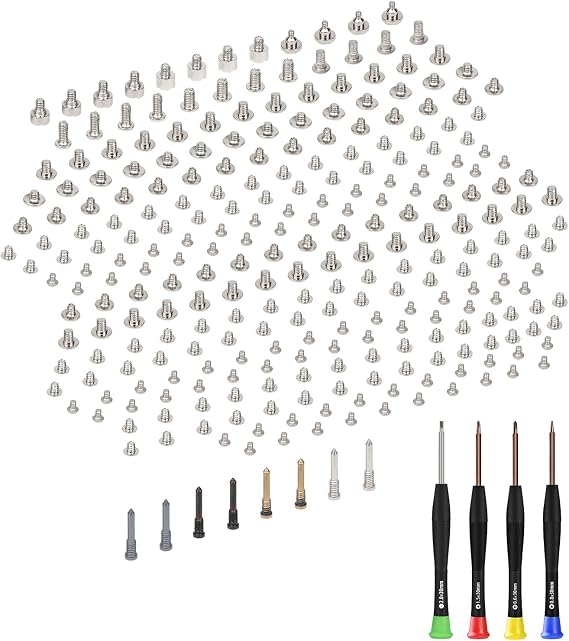 for iPhone 13 Pro Max Complete Full Screws Set Replacement | Bottom Pentalobe Screws Set Repair with 4 Screwdrivers for 13PROMAX A2641 A2643 A2644 A2645 A2484