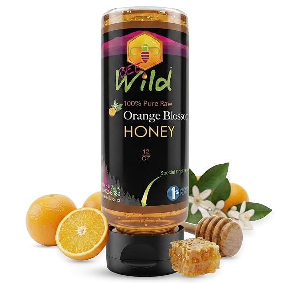 Bee Wild 100% Pure Honey - Orange Blossom (Raw & Unfiltered) 12 ounce