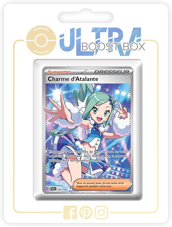 Charme d'Atalante (Lisia's Appeal) 234/191 Shiny Full Art Trainer - my-booster X Écarlate et Violet 8 - Étincelles Déferlantes Box of 10 Pokemon French Cards