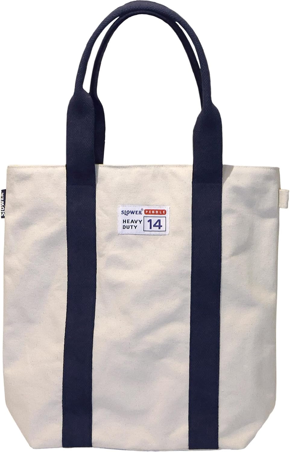 SLOWER PEBBLE CANVAS TOTE BAG 14OZ 2838 SLW591 Tote Bag, Thick, 14 oz, Long, A4, Gusset, Canvas, Made of Cotton, Stylish, Women's, Men's,
