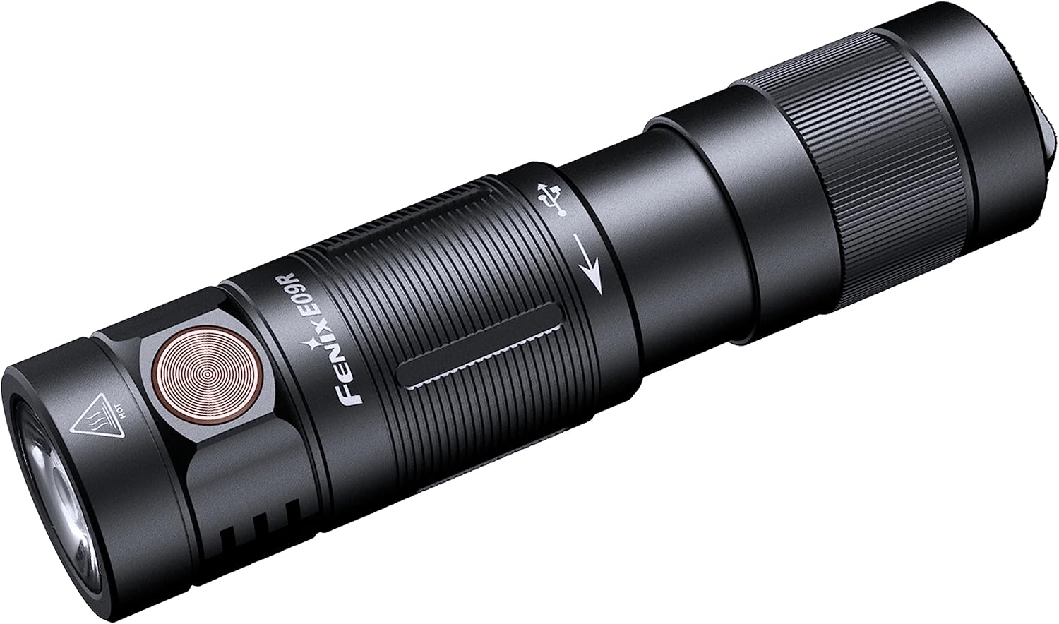 fenix E09R rechargeable mini flashlight, black [Energy Class A]
