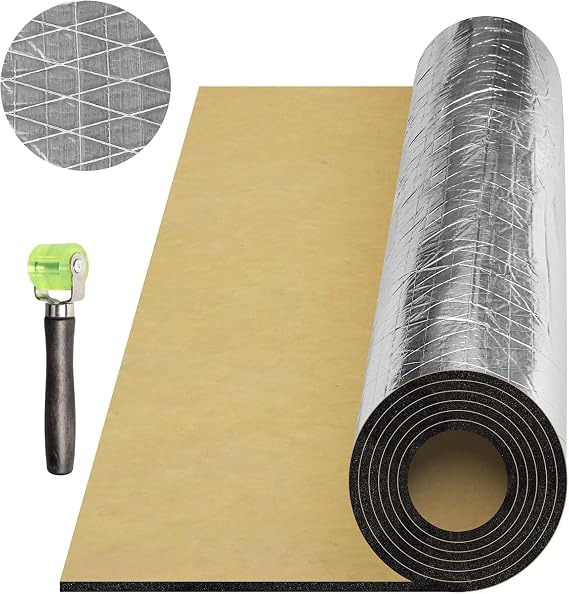 Storystore 394 mil (10mm) 16.5 sqft Heat Sound Deadening Insulation Mat, 39"(W) x 60"(L) x 3/8"(T) Car Sound Deadening Material, Sound Deading Material for Cars