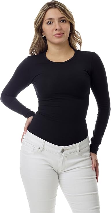 Underworks Women's Ultra Light Compression Minimizer Crew Long Sleeves
