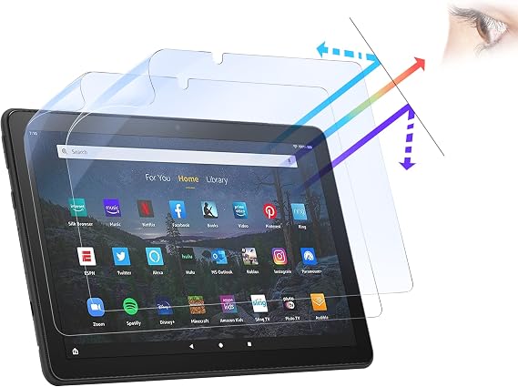 [2 Pack] Anti-Blue Light Screen Protector for Amazon Fire HD 10/10 Plus/10 Kids/10 Kids Pro Tablet. Eye Care & Eyestrain anti-glare Relief