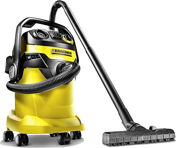 Karcher WD 5/P Multi-Purpose 6.6 Gallon Wet-Dry Vacuum Cleaner with Attachments Semi-Automatic Filter Cleaning, Space-Saving Design
