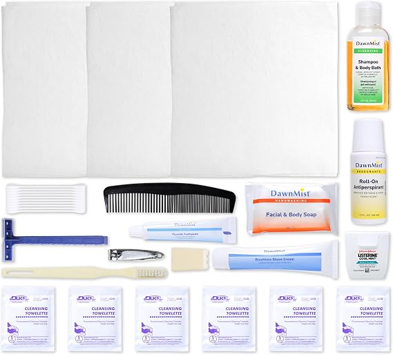 MFASCO Men's Travel Hygiene Kit with Grooming & Toiletry Supplies | Men's Travel Hygiene Kit | Portable Toiletries & Grooming Essentials for Trips, Outdoor Use & Everyday Care