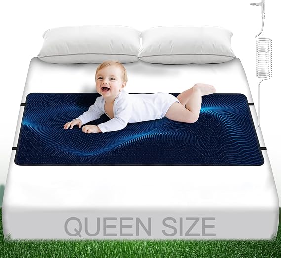 Grounding Mat for Bed, Grounding Mattress Cover Pads for Better Sleep, Pain Relief & Wellness Support, Earth Connected Therapy (27x60 inch)